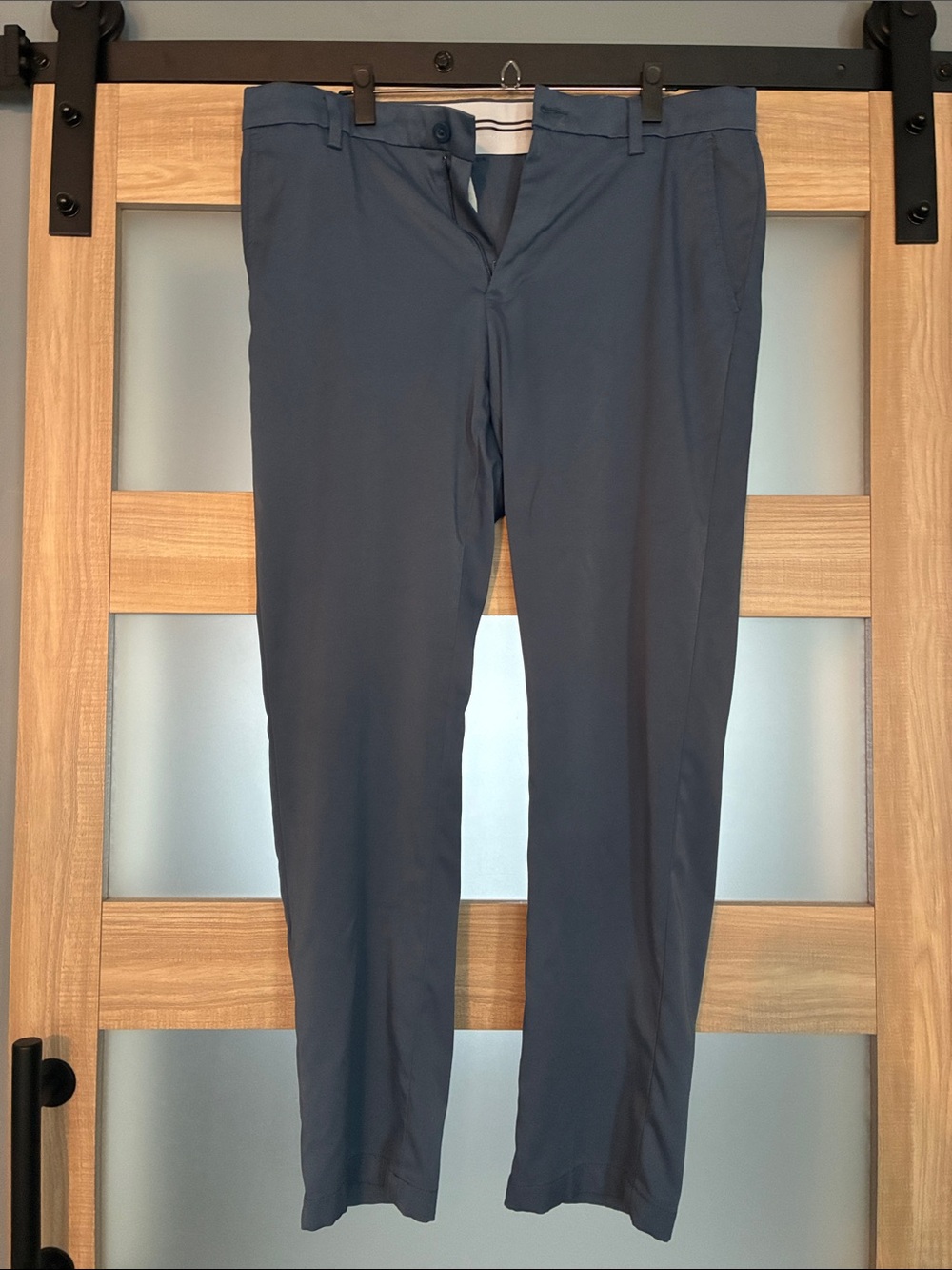Amazon Essentials Men's Slate Blue Dress Pants - Straight Fit